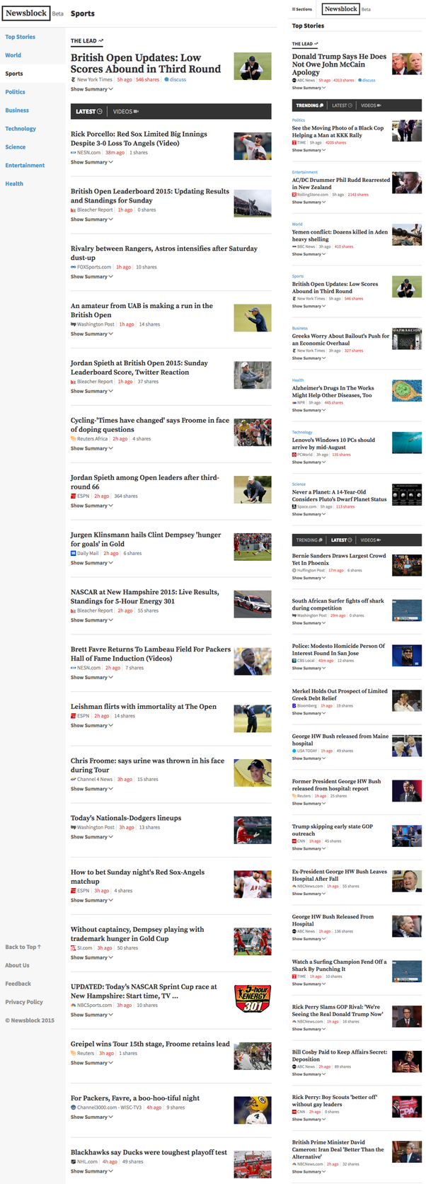 Screenshots of Responsive Pages
